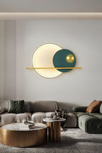 Modern Linear Double Circle Wall Light