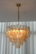 Molten Amber Glass Chandelier