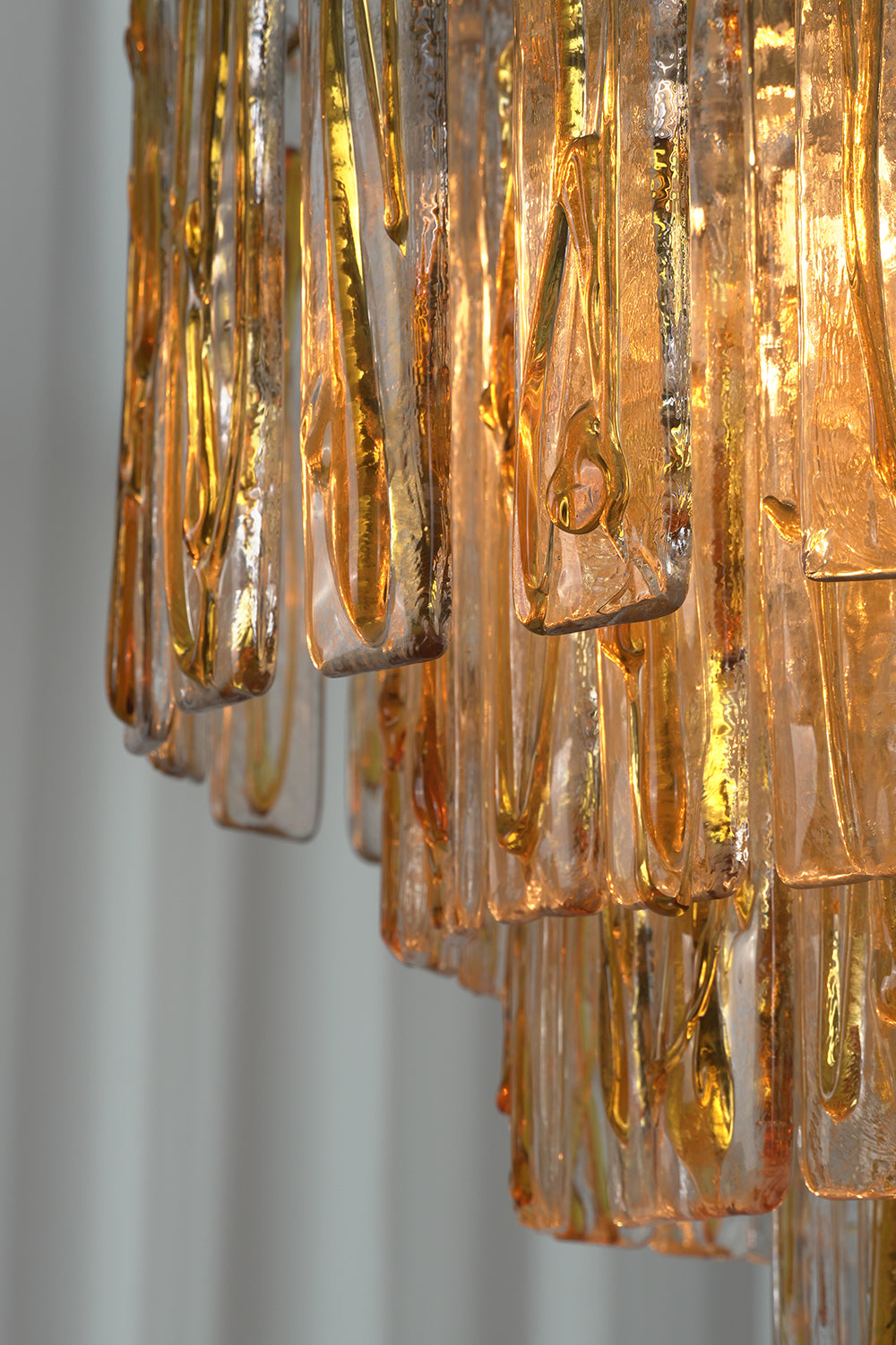 Molten Amber Glass Chandelier