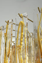 Molten Amber Glass Chandelier