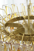 Molten Amber Glass Chandelier
