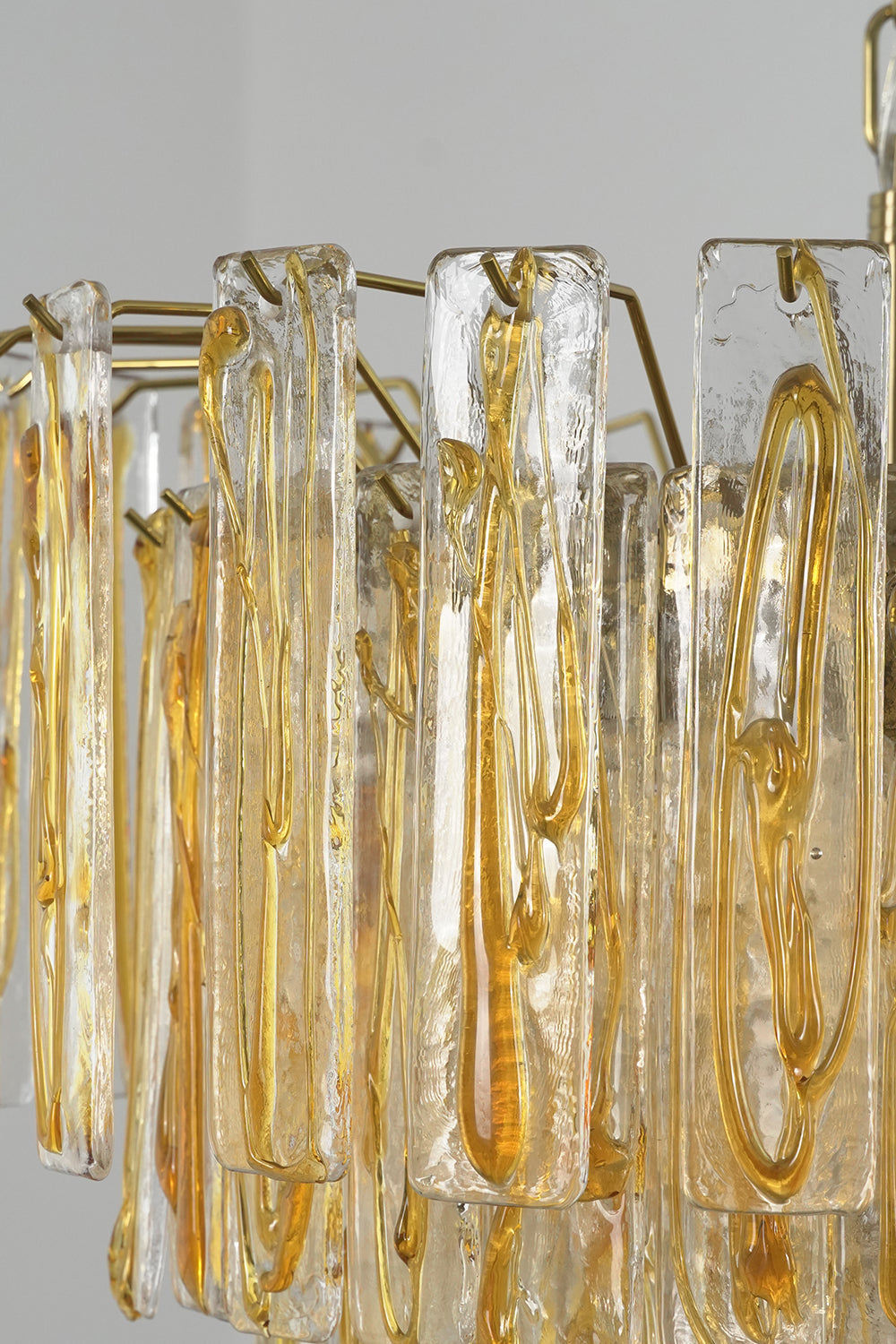 Molten Amber Glass Chandelier