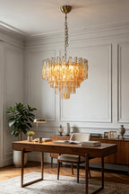 Molten Amber Glass Chandelier
