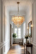 Molten Amber Glass Chandelier