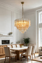 Molten Amber Glass Chandelier