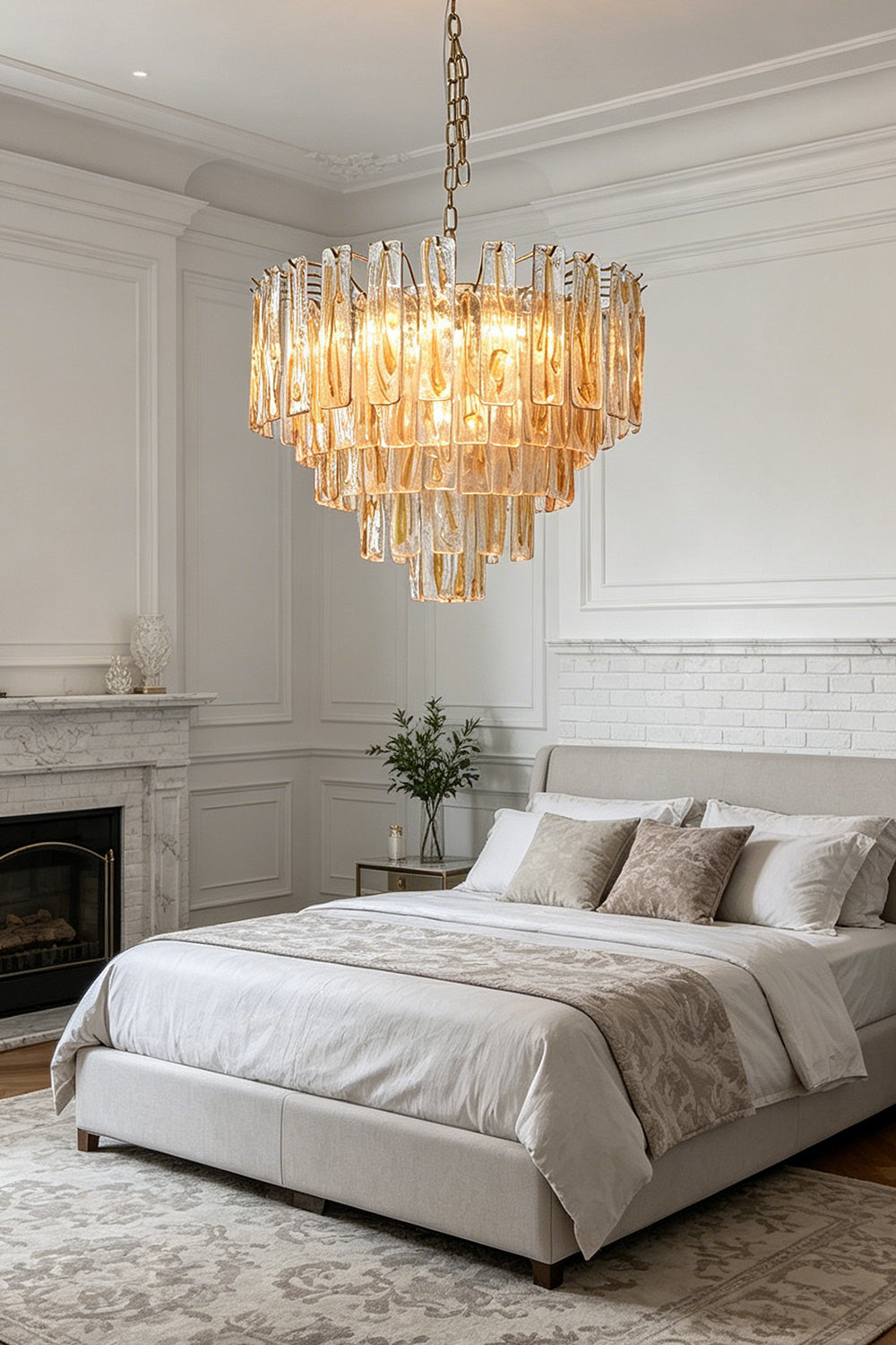 Molten Amber Glass Chandelier