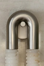 Monolith Arc Alabaster Wall Lamp