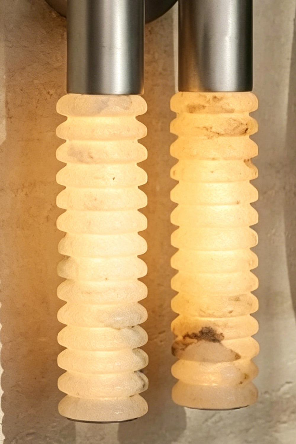 Monolith Arc Alabaster Wall Lamp