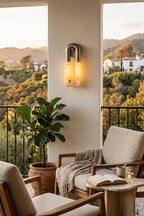 Monolith Arc Alabaster Wall Lamp
