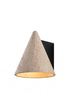 Monolith Cone Travertine Wall Sconce