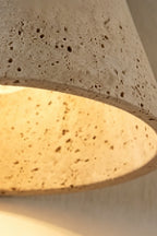 Monolith Cone Travertine Wall Sconce