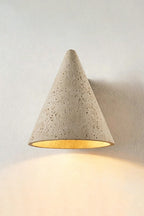 Monolith Cone Travertine Wall Sconce