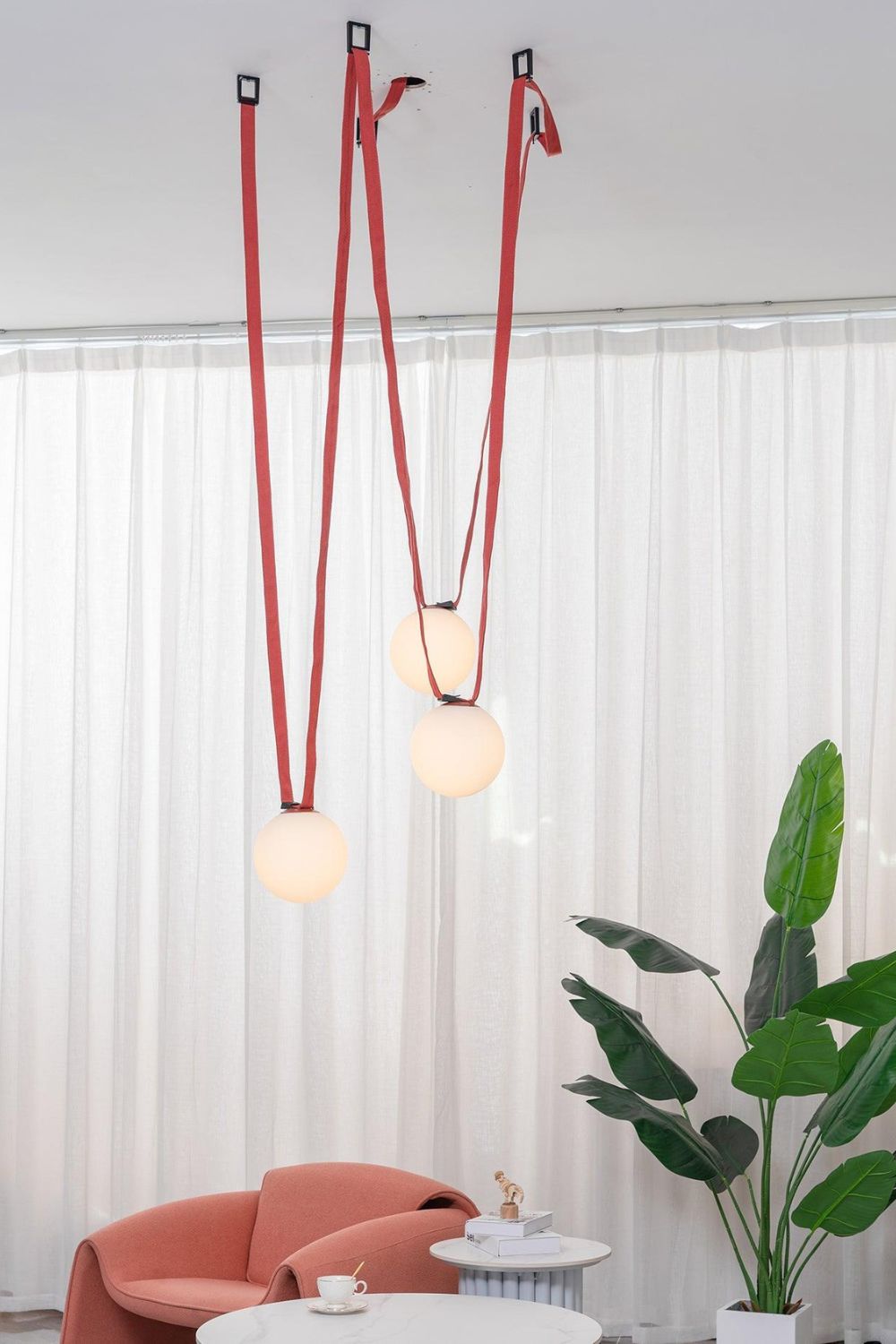 Multiple Belt Art Pendant Light