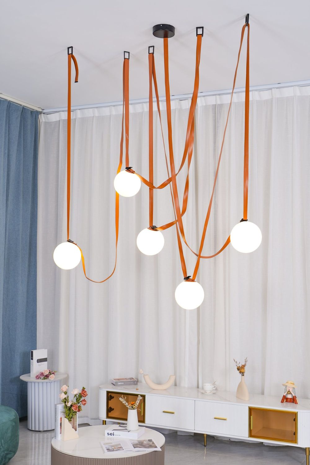 Multiple Belt Art Pendant Light