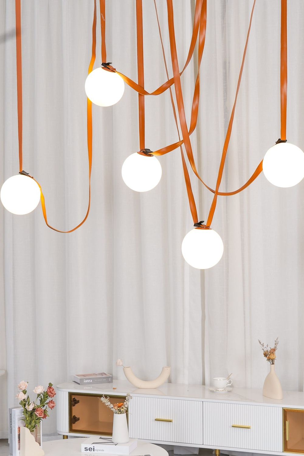 Multiple Belt Art Pendant Light