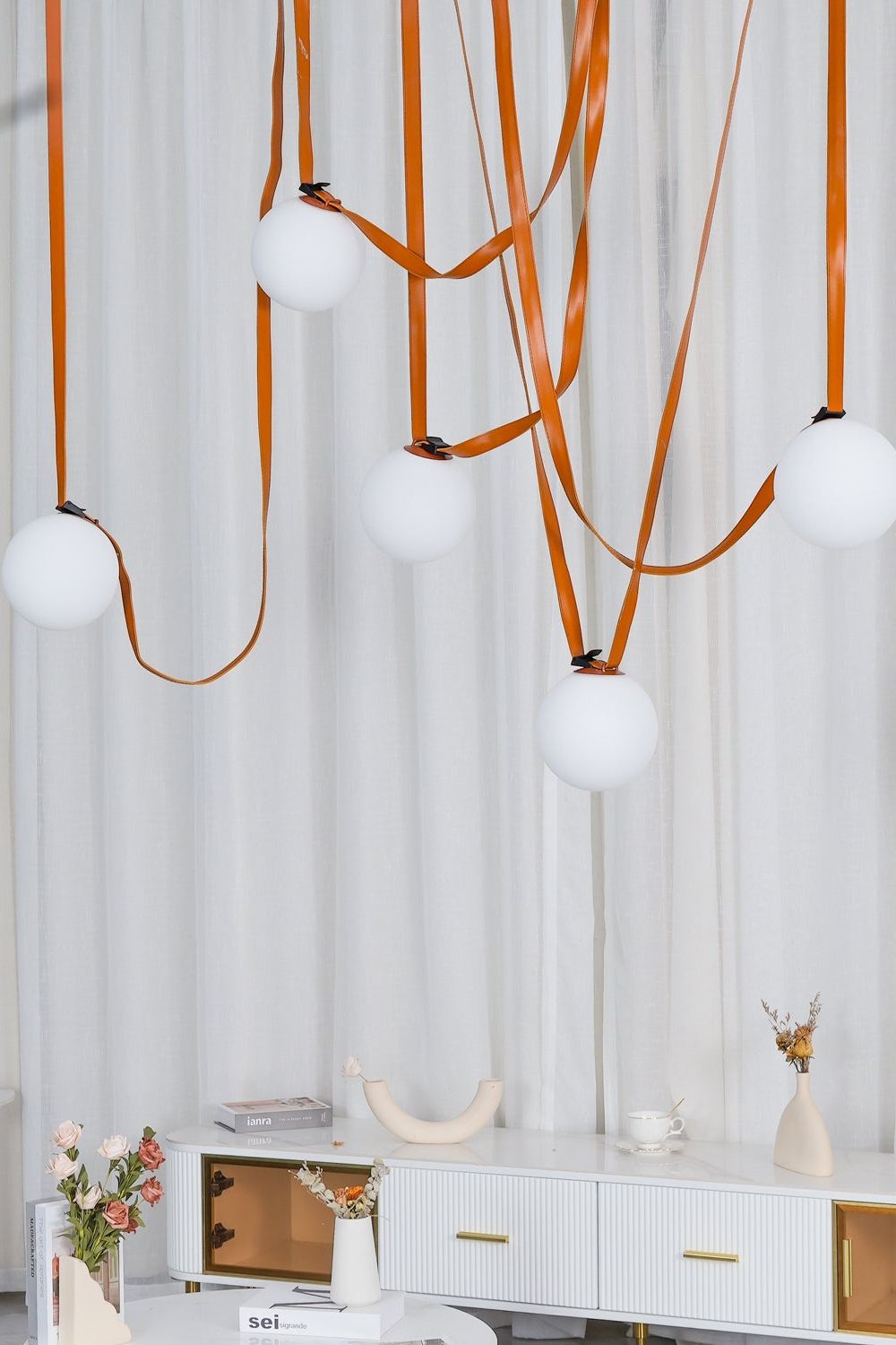 Multiple Belt Art Pendant Light