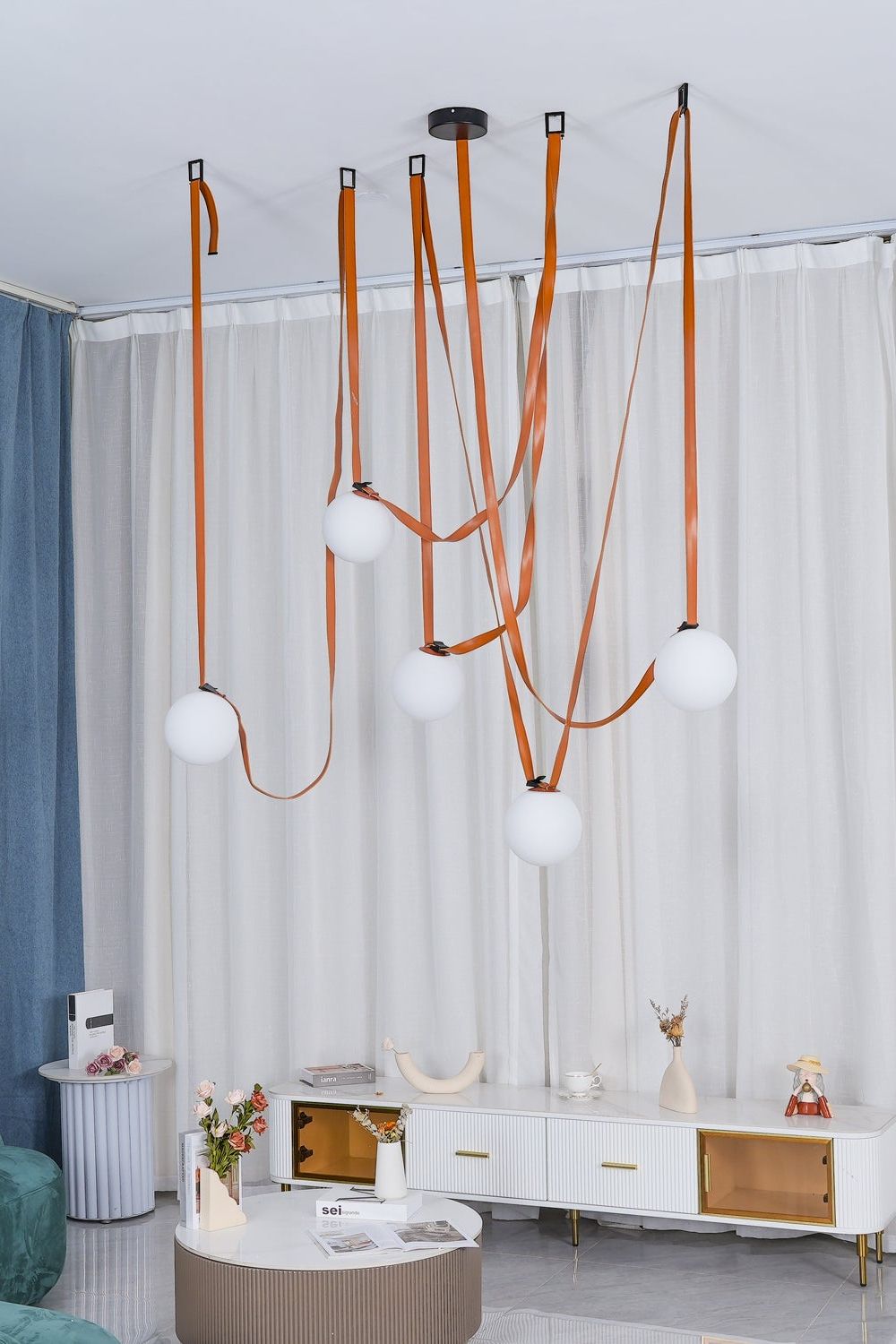 Multiple Belt Art Pendant Light
