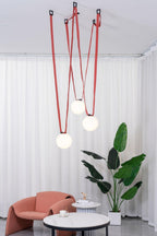 Multiple Belt Art Pendant Light