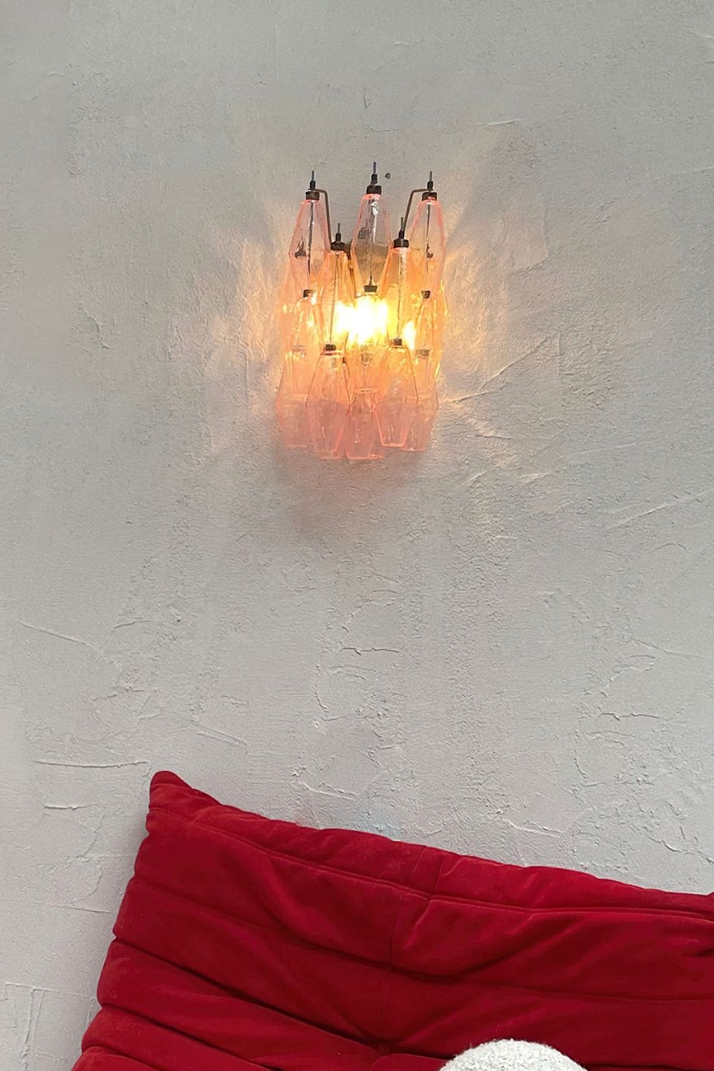 Vintage Art Poliedri Pink Wall Lamp