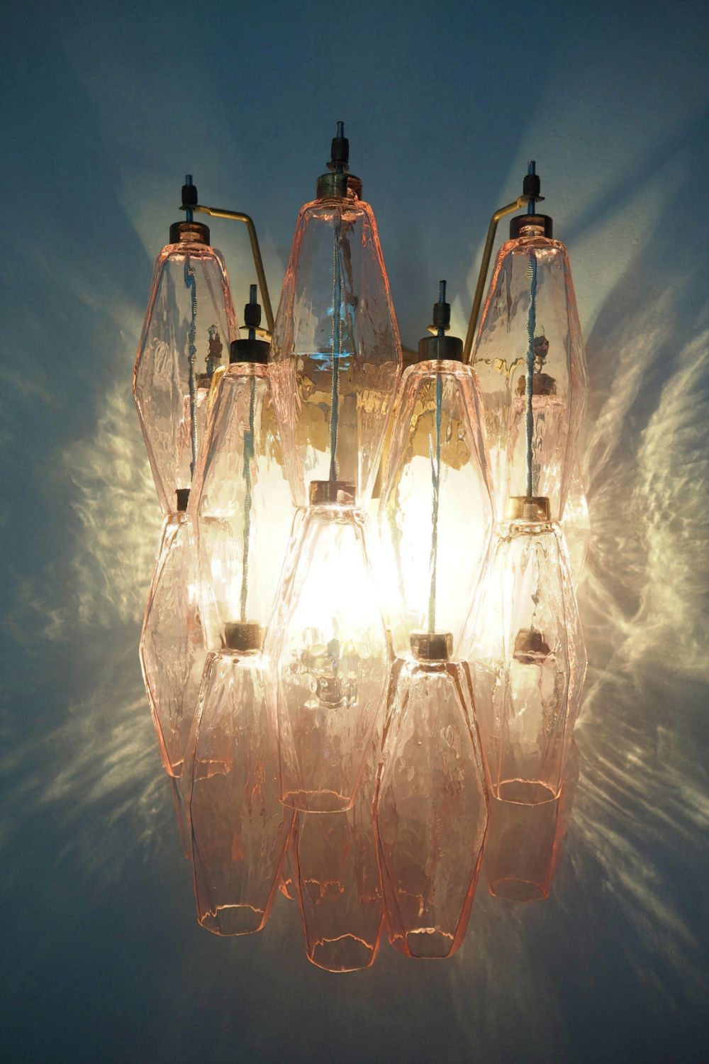 Vintage Art Poliedri Pink Wall Lamp