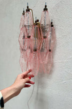 Vintage Art Poliedri Pink Wall Lamp