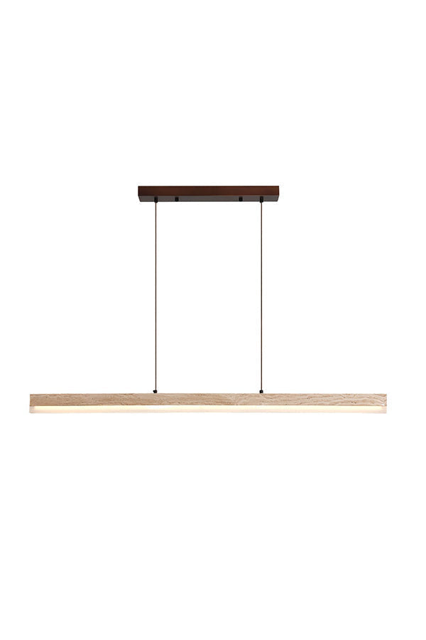 Natural Travertine Linear Dining Pendant Lamp