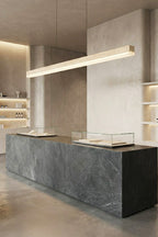 Natural Travertine Linear Dining Pendant Lamp