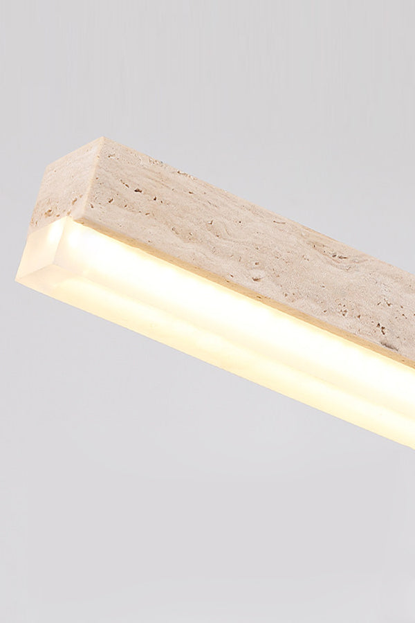 Natural Travertine Linear Dining Pendant Lamp