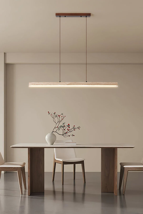 Natural Travertine Linear Dining Pendant Lamp