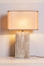 Natural Travertine Table Lamp