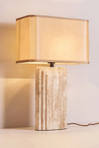 Natural Travertine Table Lamp