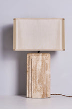 Natural Travertine Table Lamp