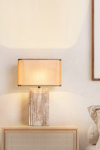 Natural Travertine Table Lamp