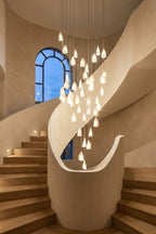 Organic Petal Translucent Bone China Pendant Light