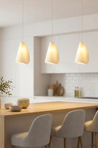 Organic Petal Translucent Bone China Pendant Light