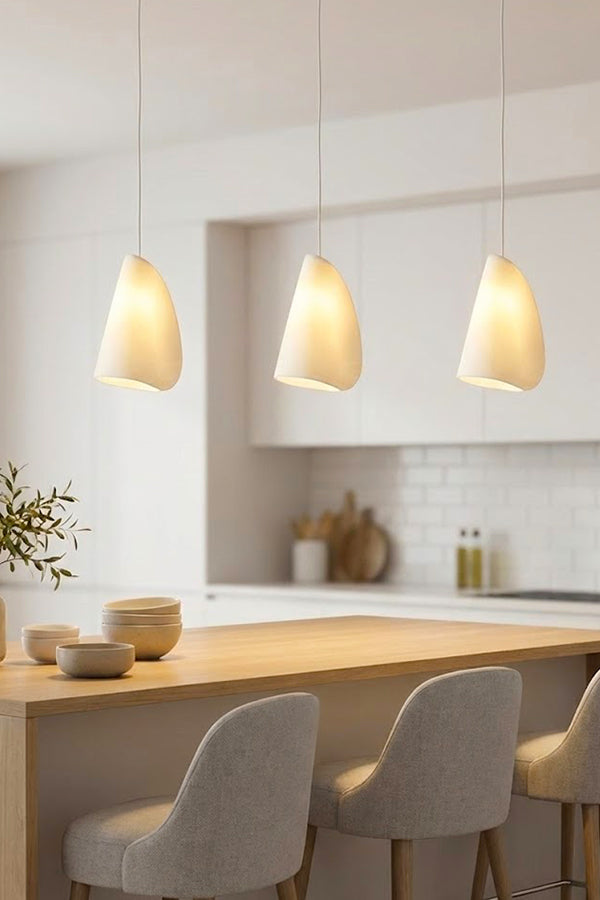 Organic Petal Translucent Bone China Pendant Light