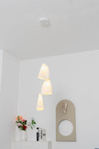 Organic Petal Translucent Bone China Pendant Light