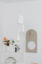 Organic Petal Translucent Bone China Pendant Light