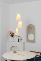 Organic Petal Translucent Bone China Pendant Light