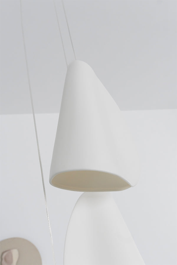 Organic Petal Translucent Bone China Pendant Light