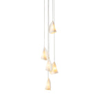 Organic Petal Translucent Bone China Pendant Light