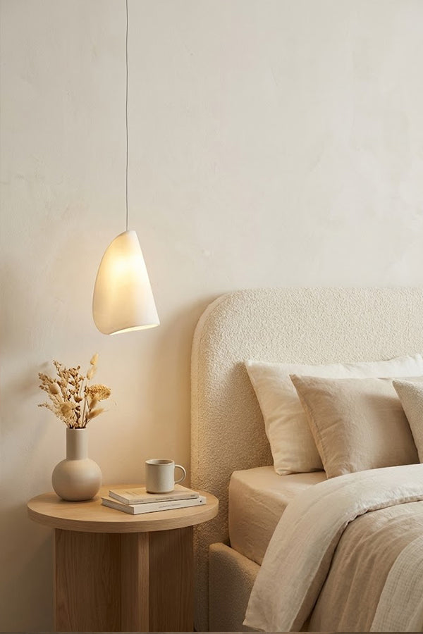 Organic Petal Translucent Bone China Pendant Light