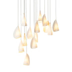 Organic Petal Translucent Bone China Pendant Light