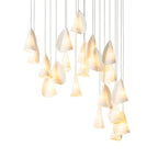 Organic Petal Translucent Bone China Pendant Light