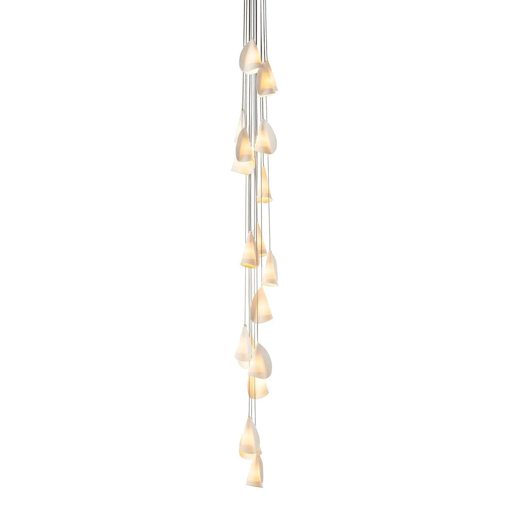 Organic Petal Translucent Bone China Pendant Light
