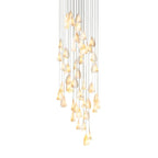 Organic Petal Translucent Bone China Pendant Light