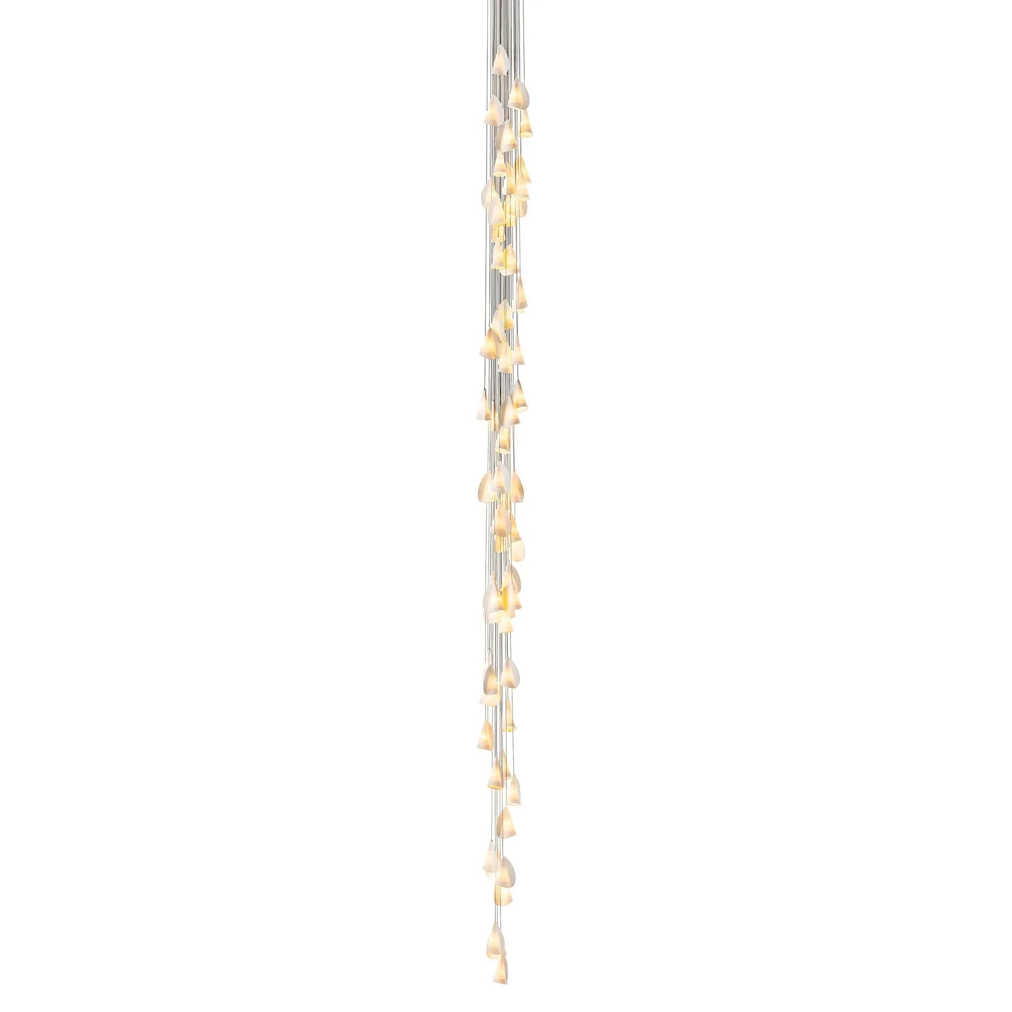 Organic Petal Translucent Bone China Pendant Light