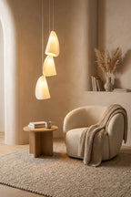 Organic Petal Translucent Bone China Pendant Light