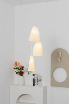 Organic Petal Translucent Bone China Pendant Light
