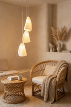 Organic Petal Translucent Bone China Pendant Light